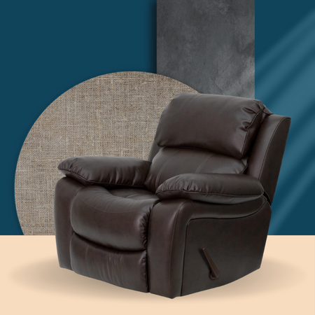 Flash Furniture Brown Leather Rocker Recliner